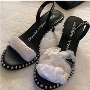 Alexander Wang Nova Studded PCV Slingback Sandals